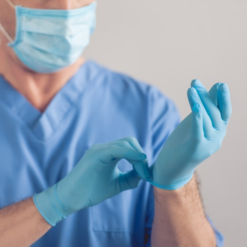Nitrile Blue gloves large