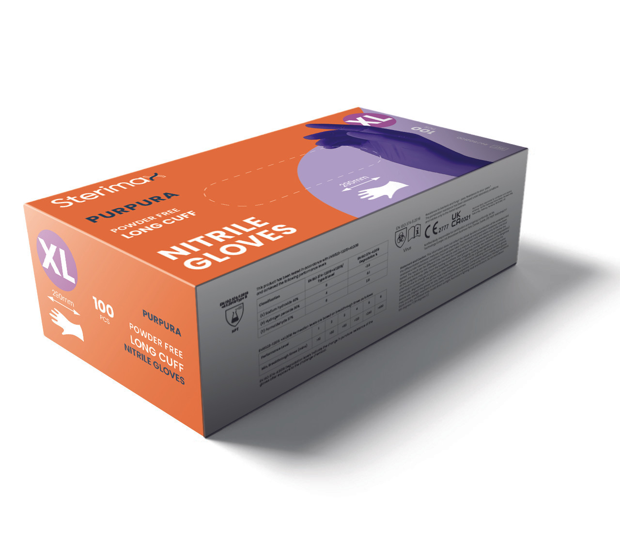 purple nitrile gloves