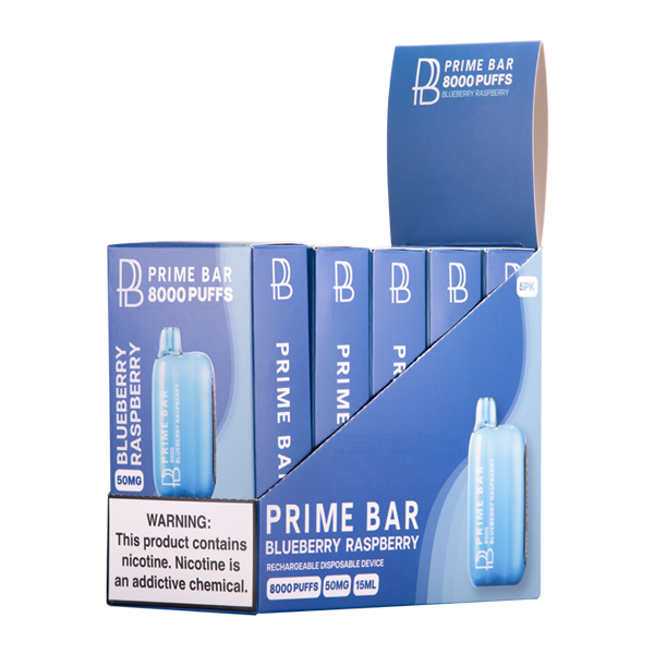 prime disposable vape 8000 puffs Blueberry Raspberry Bar RAZ Polar Ice TN compact vape device Flavors:Tropical Fruit