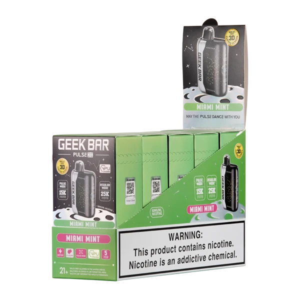 cool mint pulse x geek bar Miami Vape partners brand Flavor:Miami Mint (Patriot) ELFBAR | ELF BAR