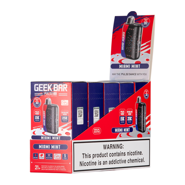 geek bar pulse x patriot Miami Mint (Patriot Edition) Pulse Frozen Are There Profile:Pink Lemonade Choose Flavor:Crazy Berry