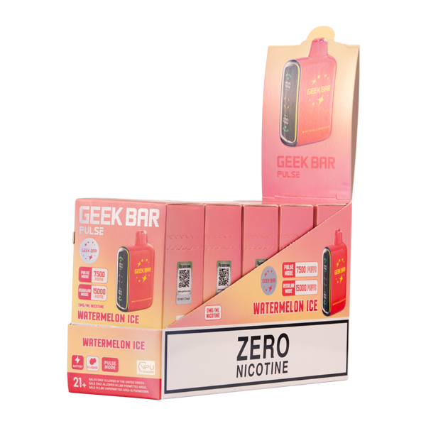 watermelon geek bar flavors Ice Pulse Nicotine-Free Vape Select Flavor ::Watermelon Ice 5000 Puffs Vape Geek Bar Pulse X
