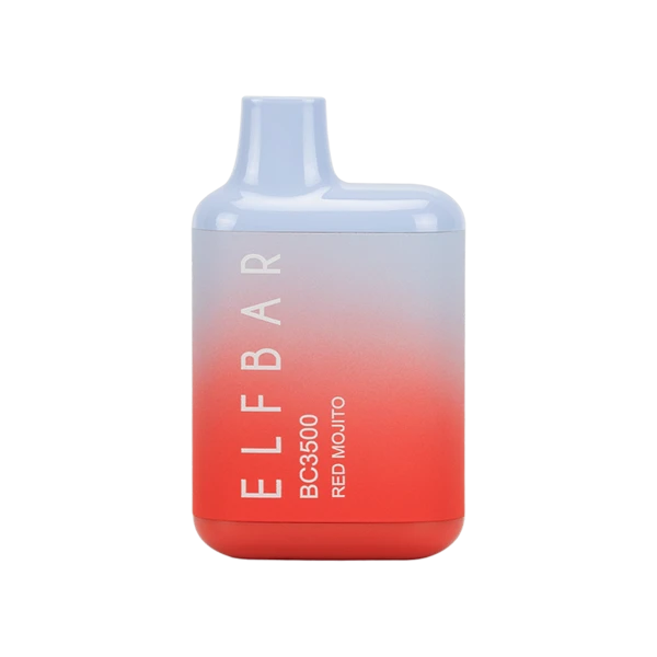 red disposable vape Mojito Elf Bar 3500 Puff Inhale Activated HQD Cuvie Plus Flavor:Rainbow Punch (KOOL AID)🥶(POD ONLY)
