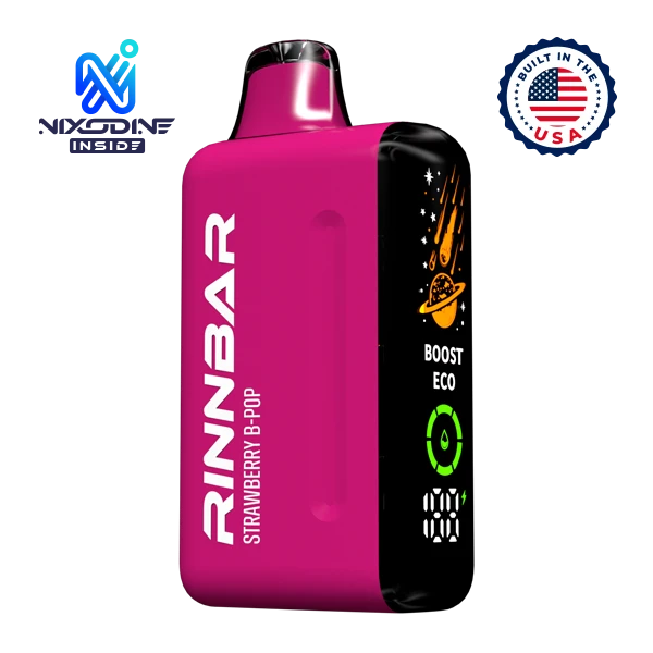 pop bars vape Strawberry B-Pop RINNBAR 50000 Nixodine All Raz Ryl Classic Built In Battery_3200mah Flavor:Pure (Space LE)