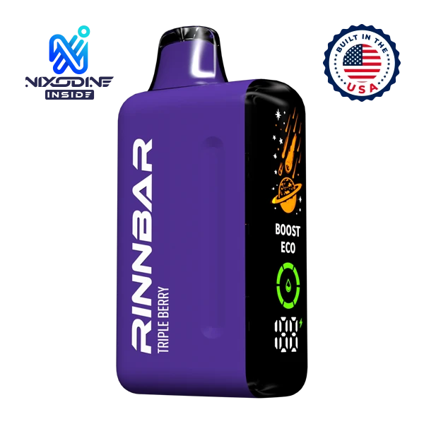 eco bars vape Triple Berry RINNBAR 50000 Nixodine Color:Patel Palette HQD | Plus | 1350mAh pod system