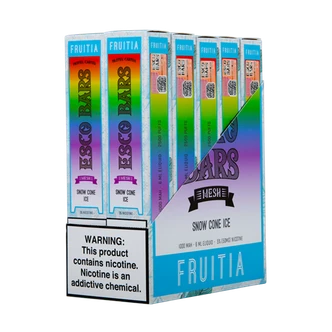 Snow Cone Ice Esco Bar Fruitia Vape Bundle