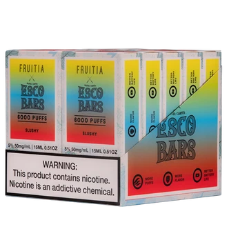 Slushy Fruitia X Esco Bar 6000 Puff Vape 10pk