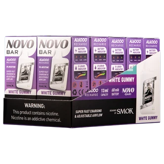 White Gummy Novo Bar AL6000 10pk