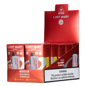 Acai Berry Storm Ice Lost Mary OS5000 Luster Vape 10-Pack