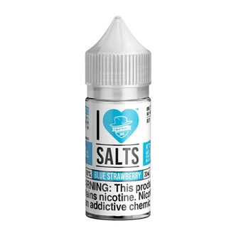 Pineapple, Coconut, and Strawberry flavored nicotine salts in 50mg, Blue Strawberry is an I Love Salts Eliquid