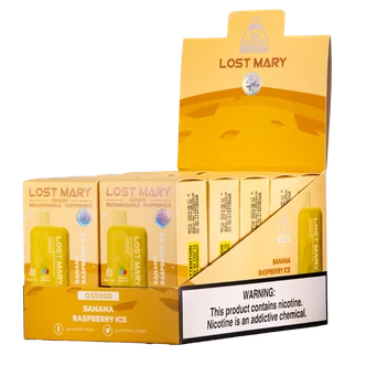 Banana Raspberry Ice Lost Mary OS5000 Vape 10-Pack