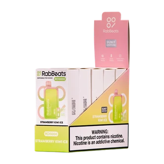 Strawberry Kiwi Ice  Rabbeats RC10000 Vape 5-Pack