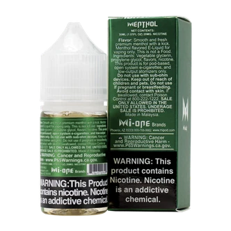 A best-selling mint pod juice, Menthol Mi-Salts is available in 20mg & 40mg
