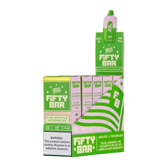 Aloe Grapple Watermelon Fifty Bar Vape 5-Pack
