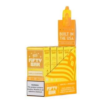 Vanilla Custard Fifty Bar Vape 5-Pack 