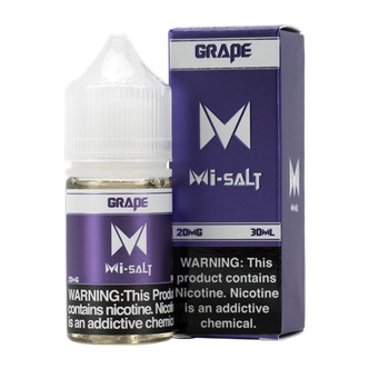 Grape Mi-Salt is a fruity flavored vape juice, blended with nicotine salts