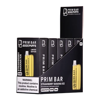 Strawberry Banana Ice Prime Bar Vape 5-Pack