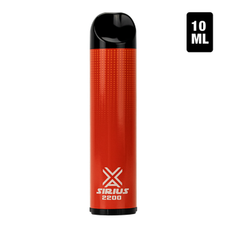A bulk disposable vape pen with 2200 puffs, the Strawberry Banana flavored Sirius 2200 