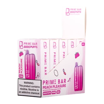 Peach Pleasure Prime Bar 8000 5-Pack