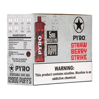 Strawberry Strike Pyro Disposable Vape 10-Pack
