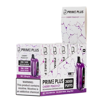 Cherry Peach Icy PRIME PLUS 26000 5 Pack