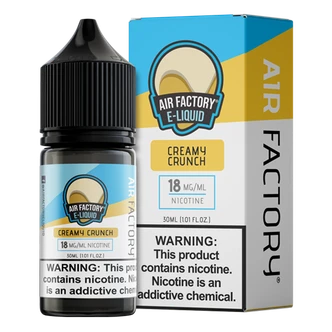 Creamy Crunch is a creamy flavored vape juice from Air Factory, blended with nicotine salts