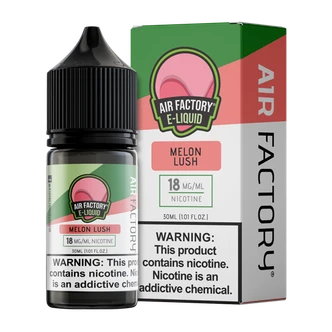 Melon Lush is a sweet & savory flavored vape juice from Air Factory, blended with nicotine salts