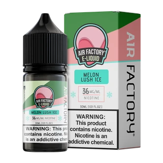 A 30ml vape juice with nicotine salts in 20mg & 40mg, Melon Lush Ice by Air Factory
