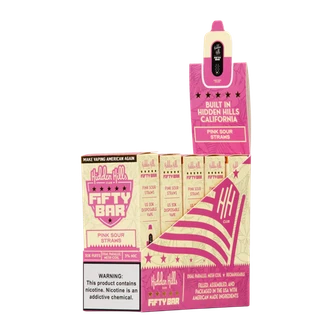 Pink Sour Straws 5 Pack Hidden Hills X Fifty Bar Vape