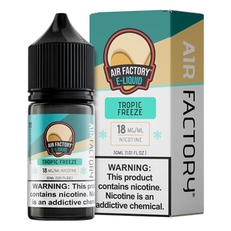Tropic Freeze is an icy fruit flavored vape juice from Air Factory, blended with nicotine salts
