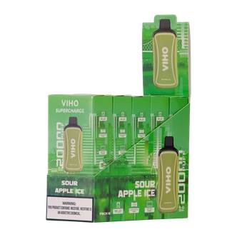 Sour Apple Ice Viho Supercharge Vape Vape 5-Packs
