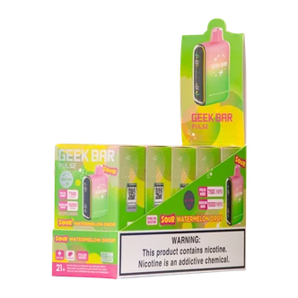 5 Pack of Sour Watermelon Drop Geek Bar Pulse *Sour Edition*