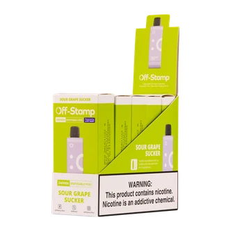 5 Pack of Sour Grape Sucker Off Stamp SW9000 Vape Pod