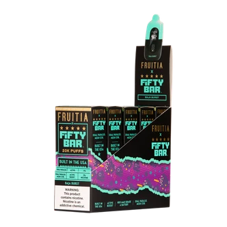 5 Pack of Baja Burst FRUITIA X Fifty Bar Vape