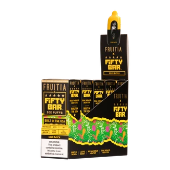 5 Pack of Sour Batch FRUITIA X Fifty Bar 20K Vape