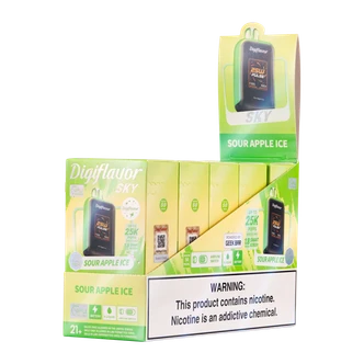 5 Pack of Sour Apple Ice DIGIFLAVOR SKY