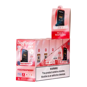 5 Pack of Peach Raspberry DIGIFLAVOR SKY