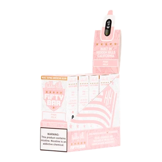 5 Pack of Pink Milk HIDDEN HILLS X Fifty Bar 20k