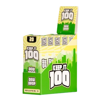 5 pack of Dew Drop Keep It 100 Zeltu X3 Pod 20