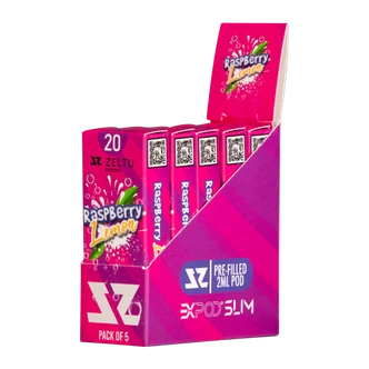 5 pack of Raspberry Lemon Zeltu X3 Pod 20