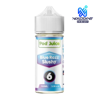 Blue Razz Slushy POD JUICE Nixodine 100ml 6
