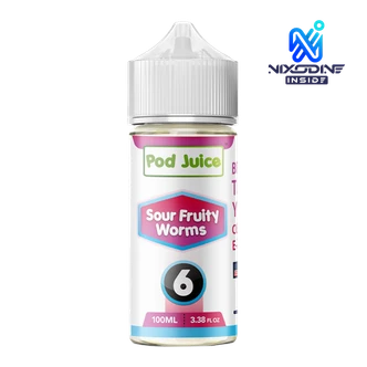 Sour Fruity Worms Pod Juice Nixodine 100ml 6