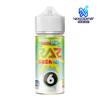 Green Apple Gush Ice RAZ X POD JUICE Nixodine 100ml GUSH ICE 6