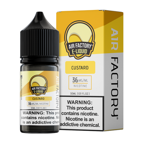 A 30ml vape juice with nicotine salts in 20mg & 40mg, Custard by Air Factory
