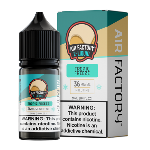 A 30ml vape juice with nicotine salts in 20mg & 40mg, Tropic Freeze by Air Factory