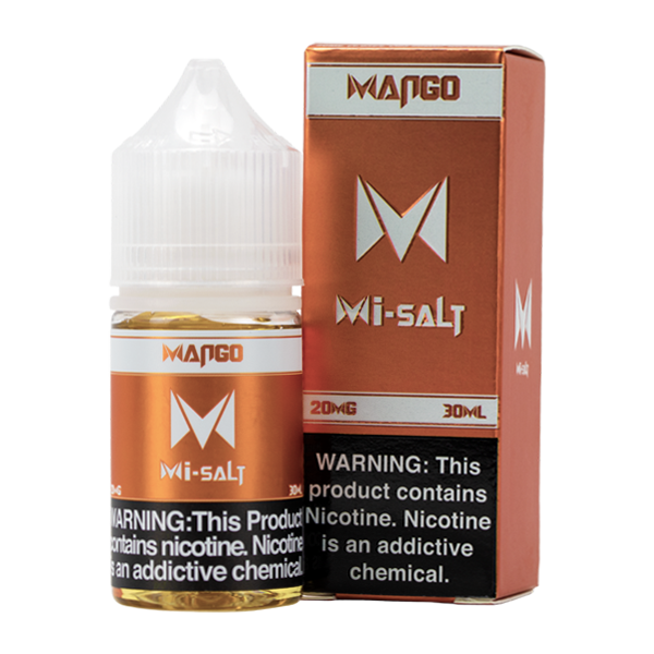 Mango Mi-Salt is a fruity flavored vape juice, blended with nicotine salts