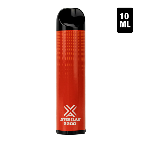 A bulk disposable vape pen with 2200 puffs, the Strawberry Banana flavored Sirius 2200 