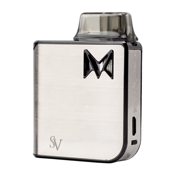 The Silver Metal Mi-Pod PRO, an extremely durable and reliable vaporizer pen for nic salts