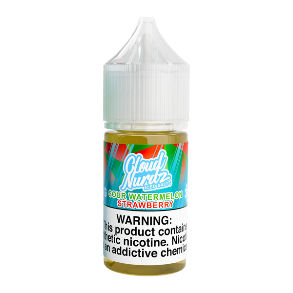 Iced Sour Watermelon Strawberry Cloud Nurds Salts 30ml
