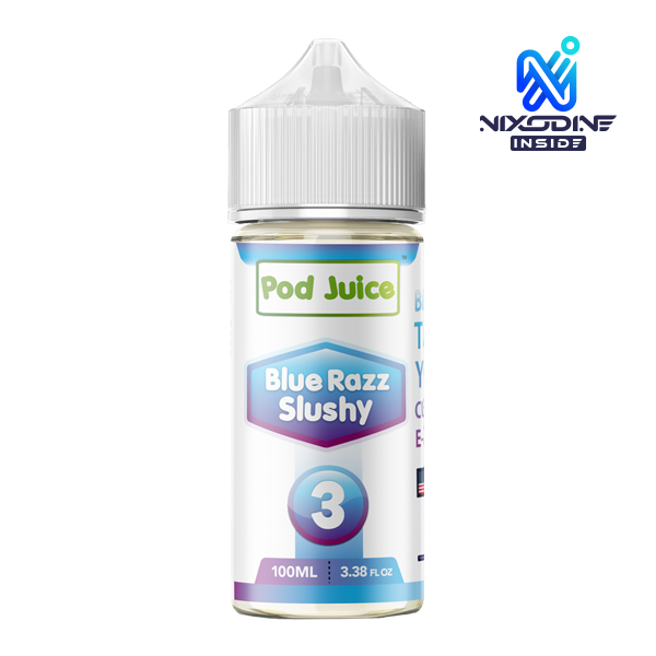 Blue Razz Slushy POD JUICE Nixodine 100ml 3